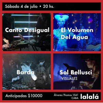 4.7 En el Pliegue de la Ola Vol. 2 - Canto Desigual + El Volumen del Agua + Barda + Sol Bellusci en 