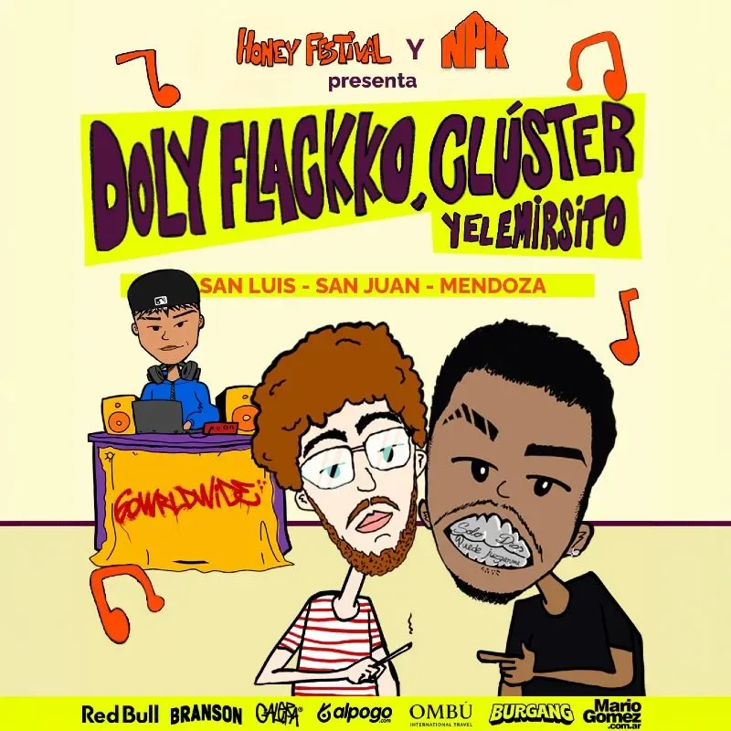 Doly Flackko, Clúster y Emirsito en San Juan