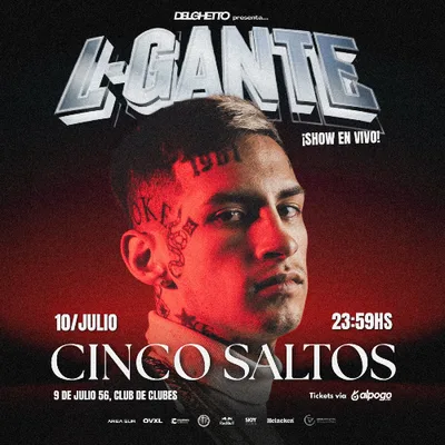 L-GANTE en CINCO SALTOS, RIO NEGRO / DEL GHETTO FIESTA & CLUB DE CLUBES
