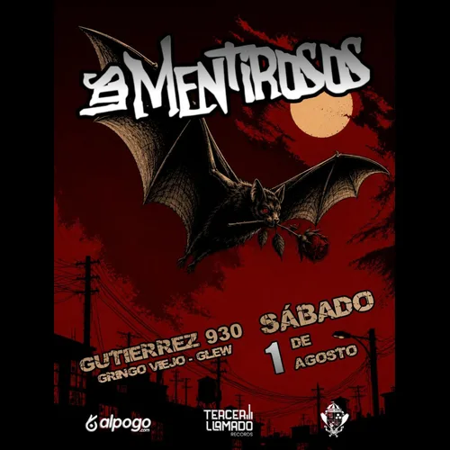 Los Mentirosos Sábado 1/8 en GLEW (La Esquina del Infinito)