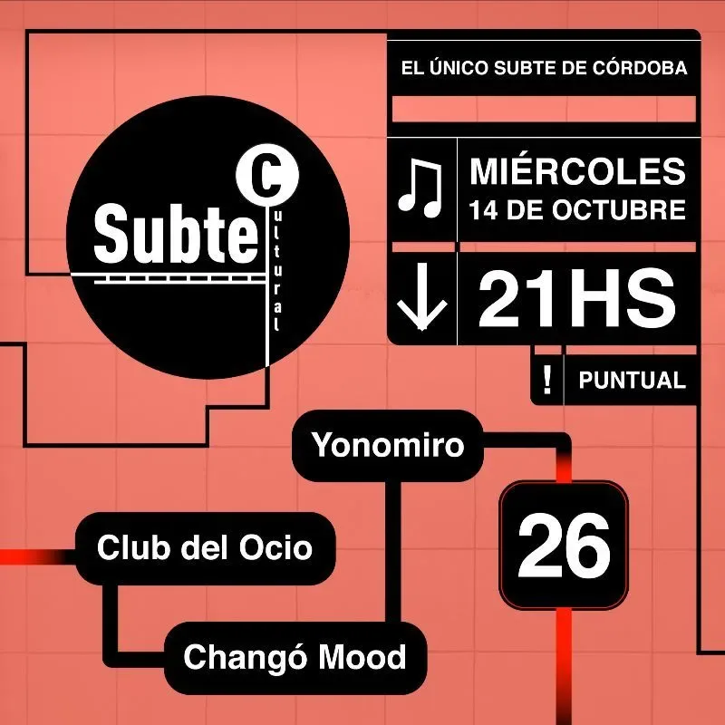 Subte C: Yonomiro, Changó Mood y Club del Ocio