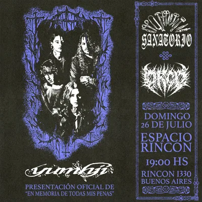 yumhji presenta en memoria de todas mis penas + sanatorio y orco