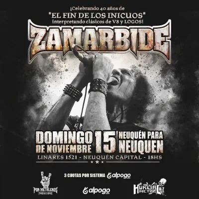 Zamarbide, la voz de V8 vuelve a Neuquén.