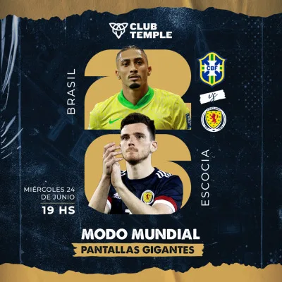 BRASIL VS ESCOCIA! FUTBOL EN CLUB TEMPLE