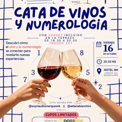CATA DE VINOS CON NUMEROLOGÍA + SUNSET