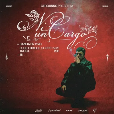Cerounno presenta: NIUNCARGO + Banda en vivo - Capital Federal, Club Lucille