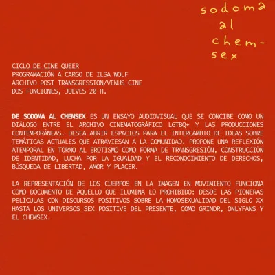 DE SODOMA AL CHEMSEX CINE