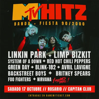 MTV HITZ: Banda + Fiesta 90/2000 en Rosario