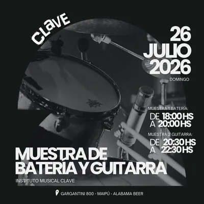 MUESTRA DE BATERIA Y GUITARRA DEL INSTITUTO CLAVE