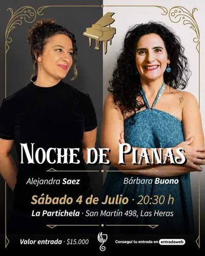 NOCHES DE PIANAS BARBARA BUONO Y ALEJANDRA SAEZ en Concierto