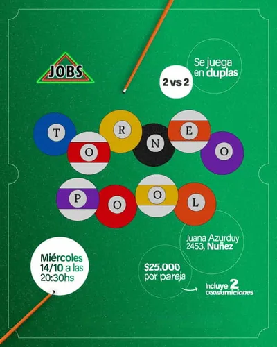 Torneo de Pool en Jobs Núñez