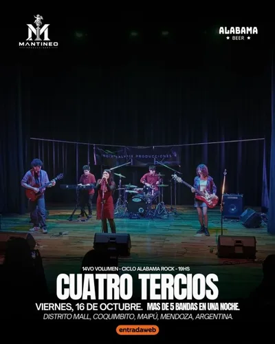 CUATRO TERCIOS en ALABAMA BEER Ciclo Alabama Rock