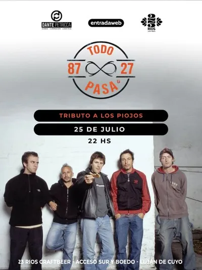 TODO PASA Tributo a Los Piojos en 23 Ríos Craft Beer