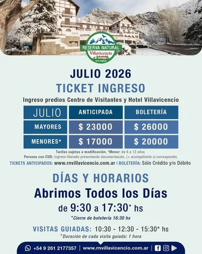 TICKET DE INGRESO a RESERVA NATURAL VILLAVICENCIO