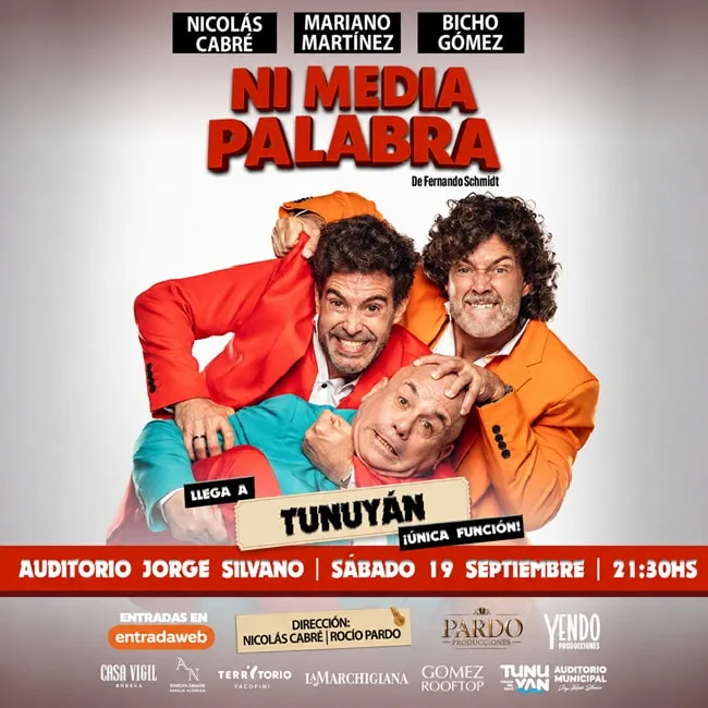 N. CABRE, M. MARTINEZ y M. BICHO GOMEZ presentan NI MEDIA PALABRA Tunuyán