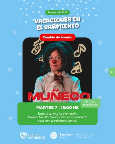 MUÑECO EN CONCIERTO VACACIONES EN EL SARMIENTO