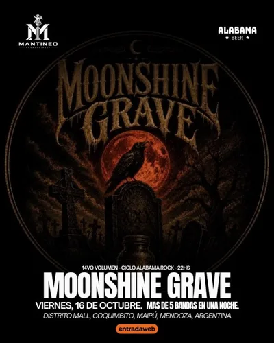 MOONSHINE GRAVE en ALABAMA BEER Ciclo Alabama Rock