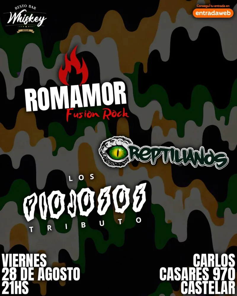 ROMAMOR, REPTILIANOS Y LOS PIOJOSOS EN WHISKEY BAR