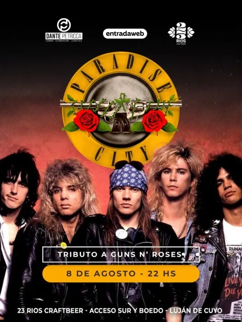 PARADISE CITY Tributo a Guns ´n´ Roses en 23 RIOS CRAFT BEER