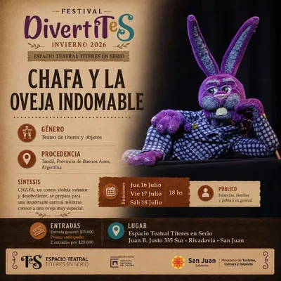 CHAFA Y LA OVEJA INDOMABLE TEATRO DE TITERES Y OBJETOS Festival DivertiTeS - Invierno 2026