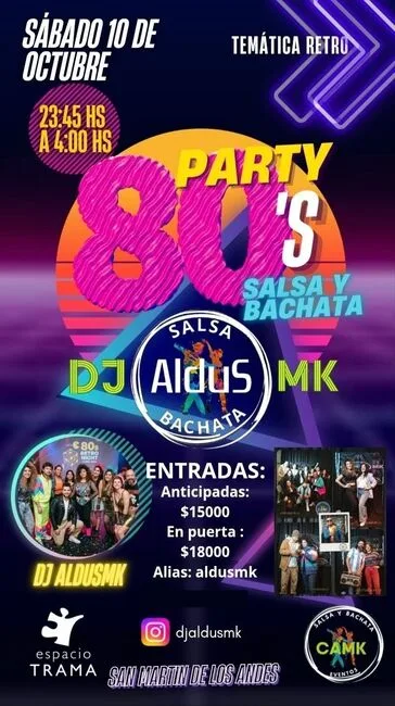 FIESTA RETRO 80S SALSA Y BACHATA