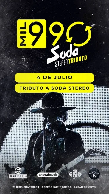 MIL990 el gran tributo a SODA STEREO en el escenario de 23 RIOS CRAFT BEER
