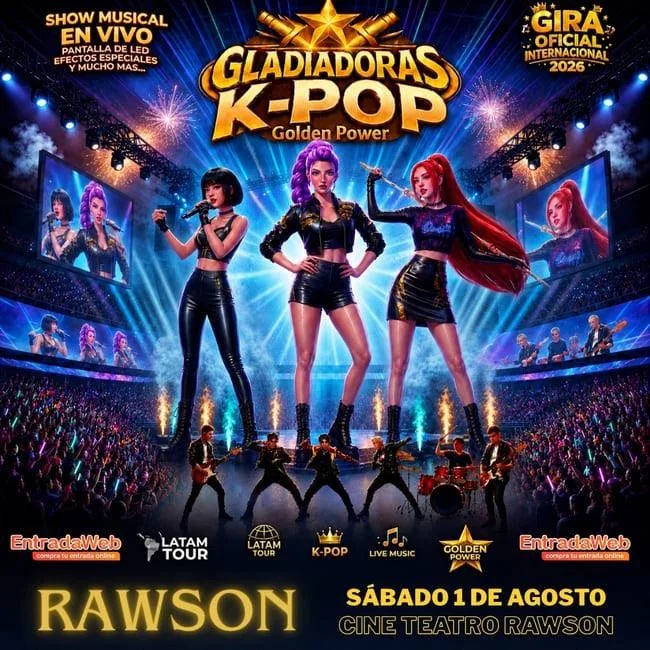 GLADIADORAS K-POP GIRA OFICIAL INTERNACIONAL 2026 RAWSON