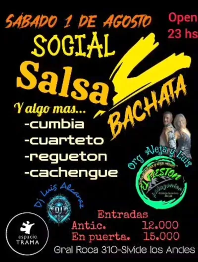 SOCIAL DE SALSA, BACHATA Y ALGO MAS!!!