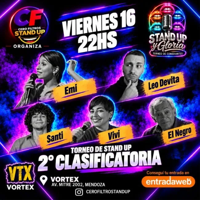 STAND UP Y GLORIA TORNEO DE COMEDIANTES - 2° CLASIFICATORIA