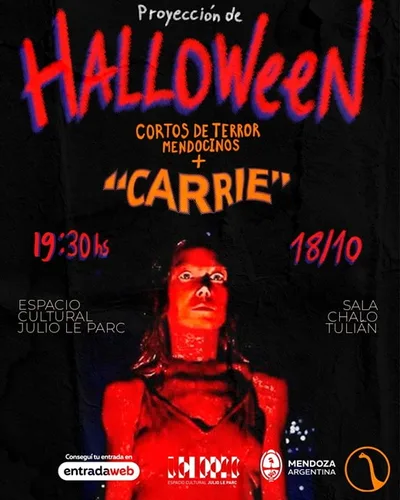 PROYECCION DE HALLOWEEN: CARRIE MAS CORTOS MENDOCINOS