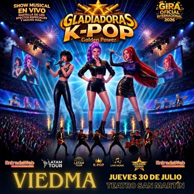 GLADIADORAS K-POP GIRA OFICIAL INTERNACIONAL 2026 Viedma