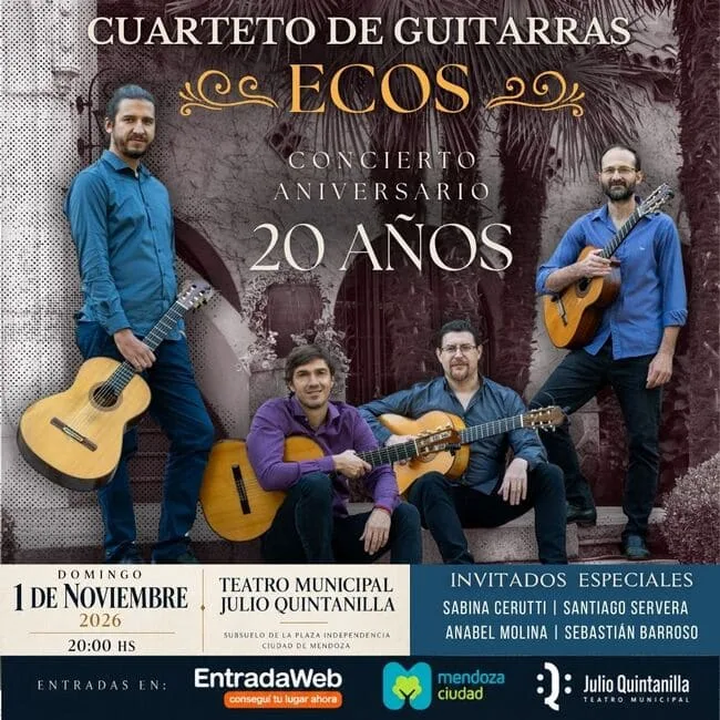CUARTETO DE GUITARRAS ECOS CONCIERTO ANIVERSARIO 20 AÑOS