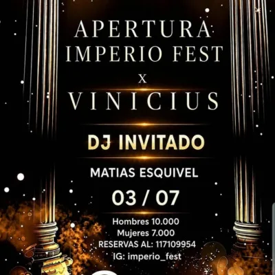 IMPERIO FEST X VINICIUS / VIERNES 03 DE JULIO