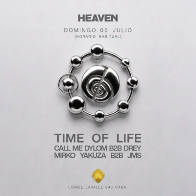 LIGNEE - DOMINGO 5 DE JULIO - TIME OF LIFE - CALL ME DYLOM B2B DREY - MIRKO YAKUZA B2B JMS