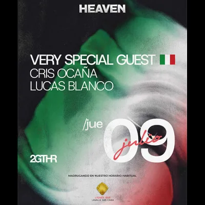LIGNEE - JUEVES 9 DE JULIO - 2GTHR SPECIAL GUEST - CRIS OCAÑA - LUCAS BLANCO