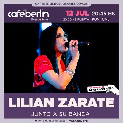 Lilian Zarate en Cafe Berlin