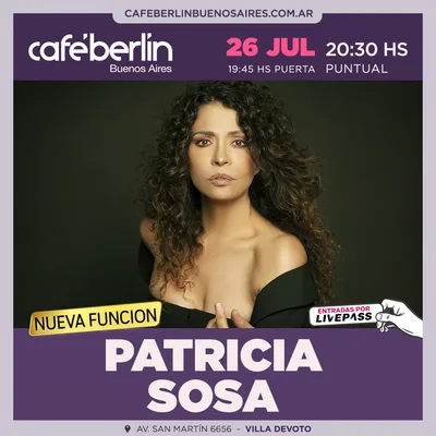 Patricia Sosa en Cafe Berlin