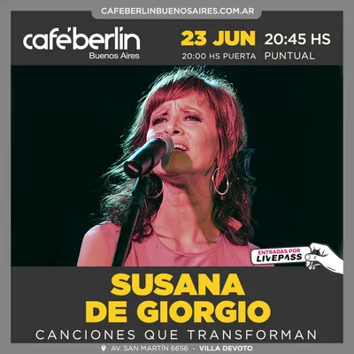 Susana De Giorgio en Cafe Berlin