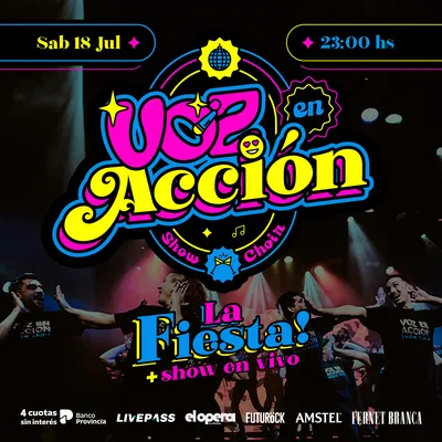 VOZ EN ACCION LA FIESTA en el Teatro Opera LP