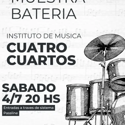 Muestra Bateria Instituto de Musica Cuatro Cuartos
