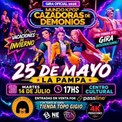 MUNDO KPOP CAZADORAS DE DEMONIOS EN 25 DE MAYO - LA PAMPA