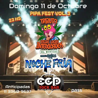 Noche fria y tributo viejas locas intoxicados