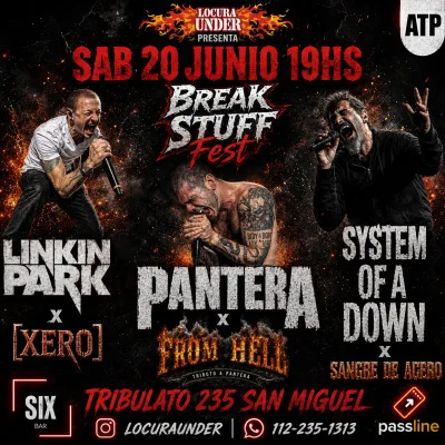 Pantera - System of a down - Linkin Park