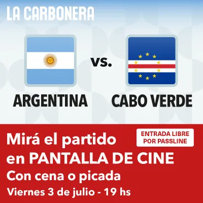 Partido Argentina - Cabo Verde en Pantalla Grande en La Carbonera Mundial 2026