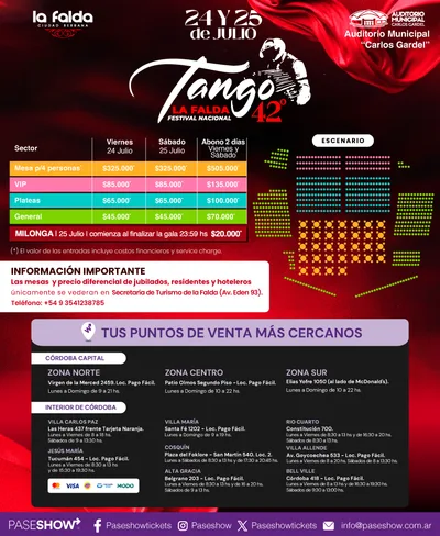 42 FESTIVAL NACIONAL DEL TANGO LA FALDA 2026