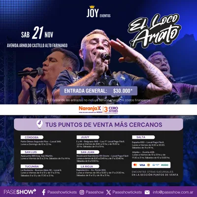 EL LOCO AMATO CATAMARCA 21 NOVIEMBRE