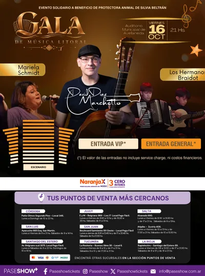 GALA DE MUSICA LITORAL AVELLANEDA 16 OCTUBRE