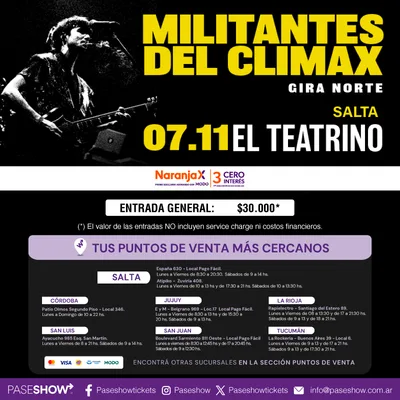 MILITANTES DEL CLIMAX SALTA 7 NOVIEMBRE
