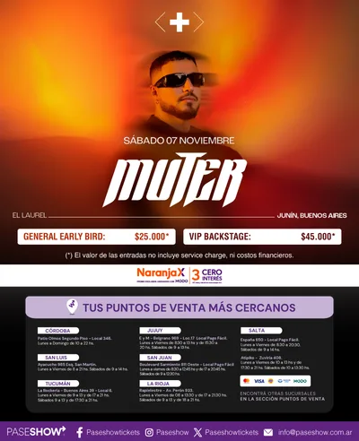 MUTER X MAS JUNIN 7 NOVIEMBRE