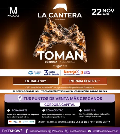 TOMAN LA CANTERA 22 DE NOVIEMBRE